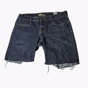 Old Navy Diva Jean Shorts Womens Size 6 Low Rise Dark Wash Denim Cut Offs